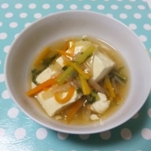 湯豆腐の野菜あんかけ